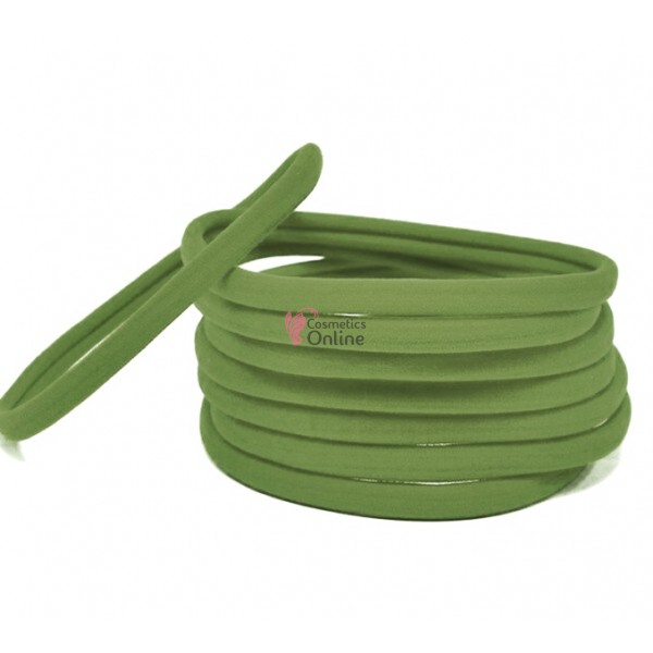 Bentite de par elastice pentru scoala sau sport BDP017 Vernil - 6 bucati